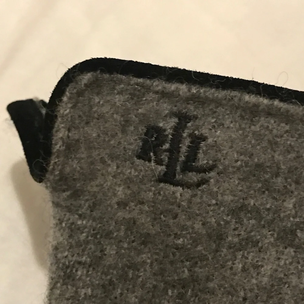 Ralph Lauren Cashmere TEXTING Phone Tech Touch Gloves! Grey os wool